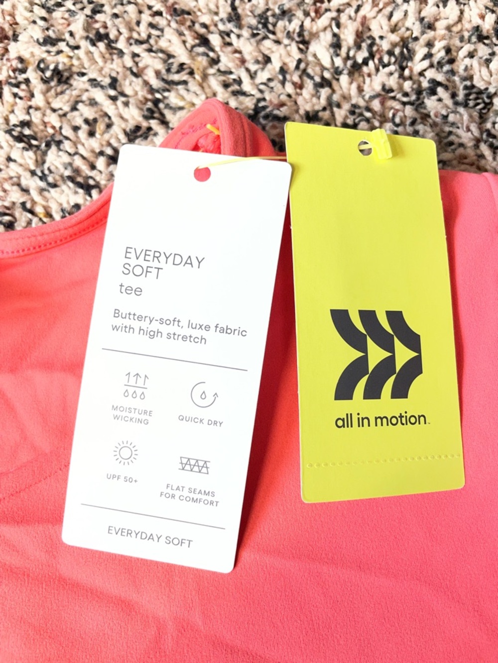 all in motion Coral Everyday Soft Tee Various Sizes | NWT - Picture 2 of 3